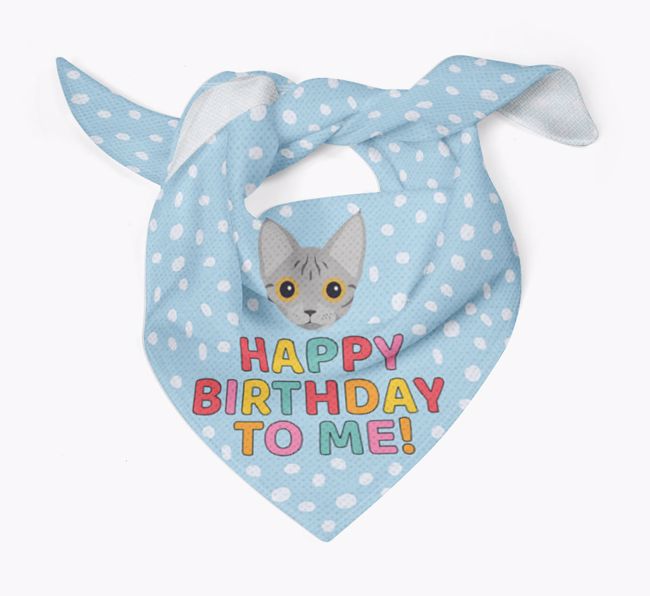 'Happy Birthday To Me' - Personalized {breedFullName} Bandana