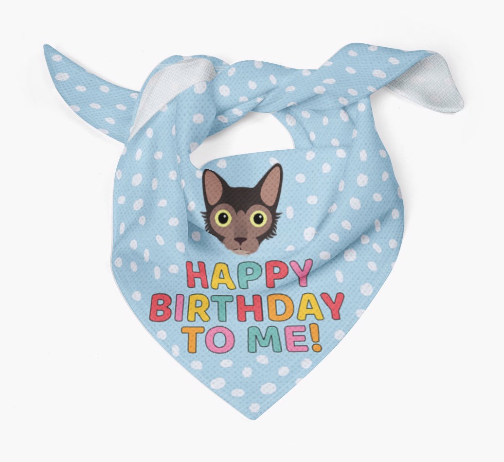 'Happy Birthday to Me' - Personalized {breedCommonName} Bandana - Tied