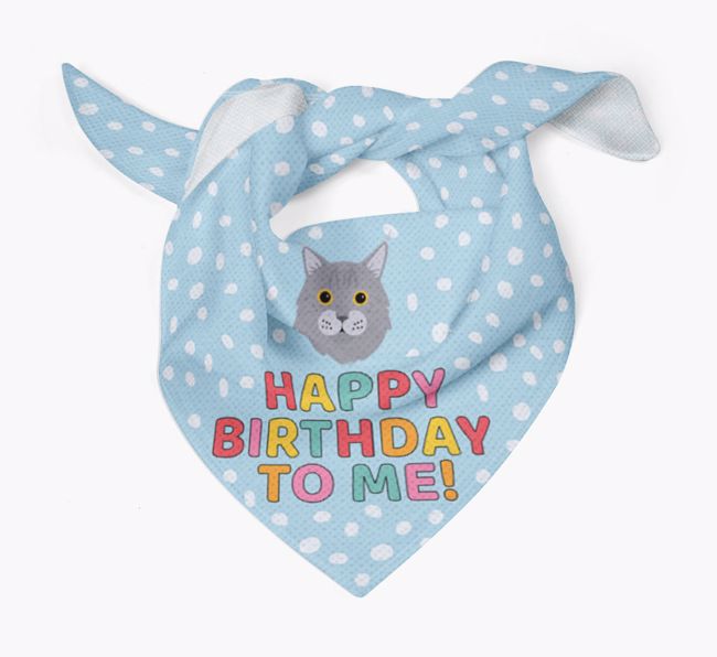 'Happy Birthday To Me' - Personalized {breedFullName} Bandana