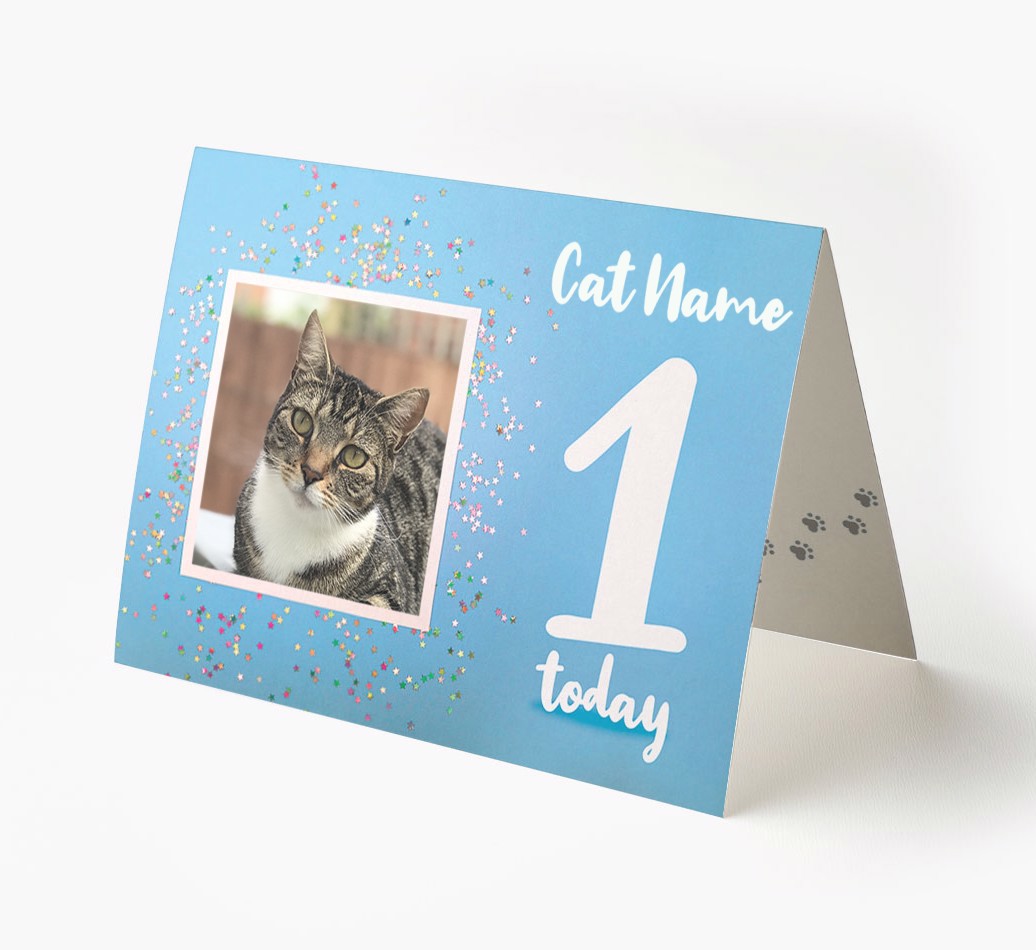 Greeting Card with Age and photo of your {breedFullName} - View of front