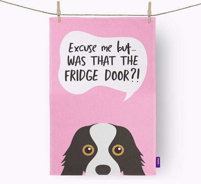 '...Was That The Fridge Door?!' - Personalized {breedFullName} Dish Towel