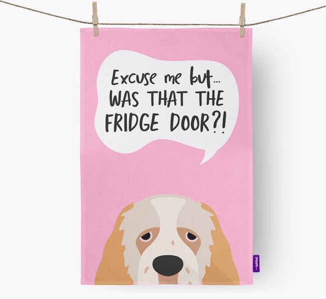 '...Was That The Fridge Door?!' - Personalized {breedFullName} Dish Towel