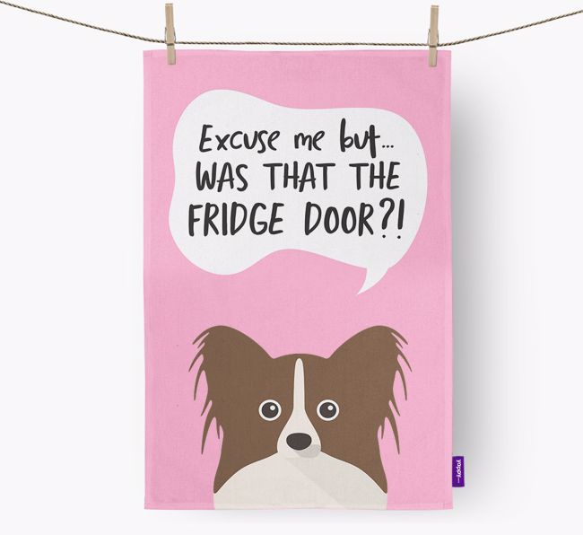 '...Was That The Fridge Door?!' - Personalized {breedFullName} Dish Towel