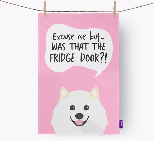 '...Was That The Fridge Door?!' - Personalized {breedFullName} Dish Towel