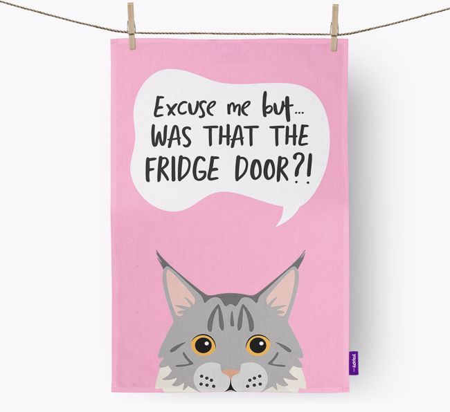 '...Was That The Fridge Door?!' - Personalized {breedFullName} Dish Towel