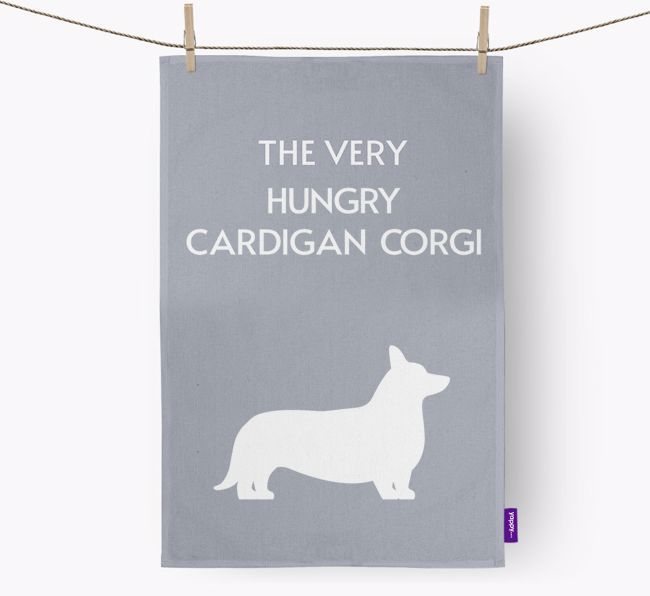 'The Very Hungry...' - Personalised {breedFullName} Tea Towel