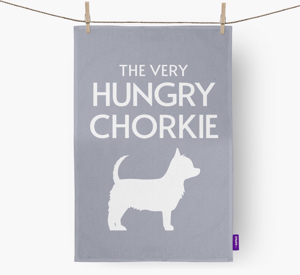 'The Very Hungry...' - Personalised {breedFullName} Tea Towel