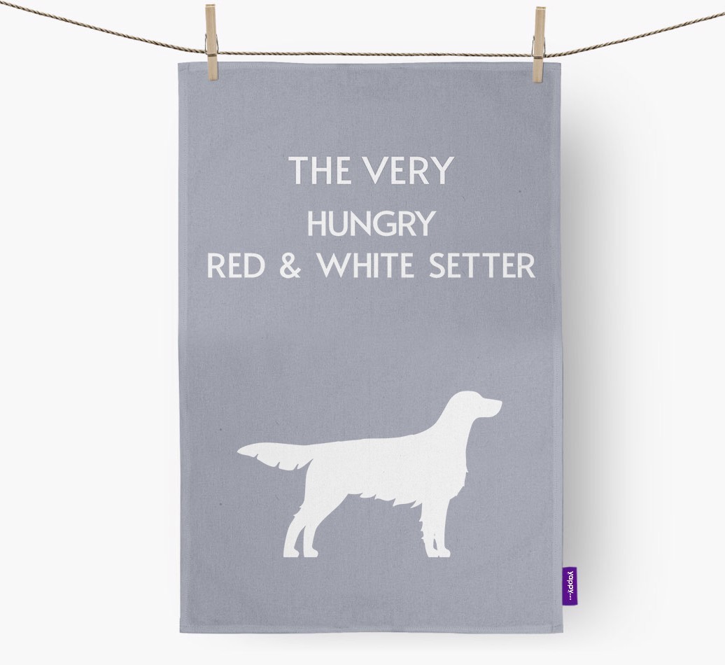 'The Very Hungry...' - Personalized {breedFullName} Dish Towel