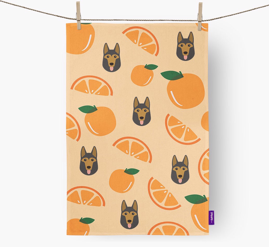 'Fruit Pattern' - Personalized {breedFullName} Dish Towel