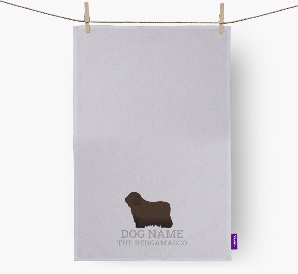 {dogsName} the {breedCommonName}' Tea Towel with {breedFullName} Icon