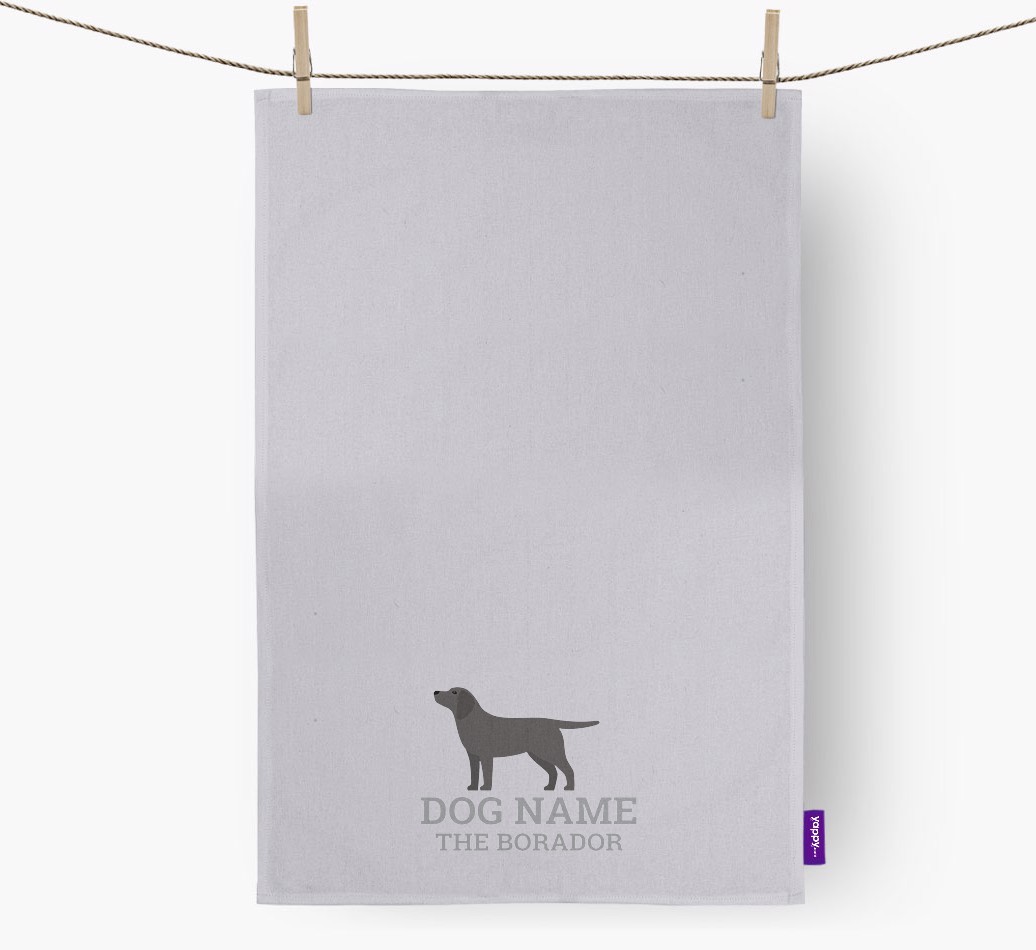 {dogsName} the {breedCommonName}' Dish Towel with {breedFullName} Icon