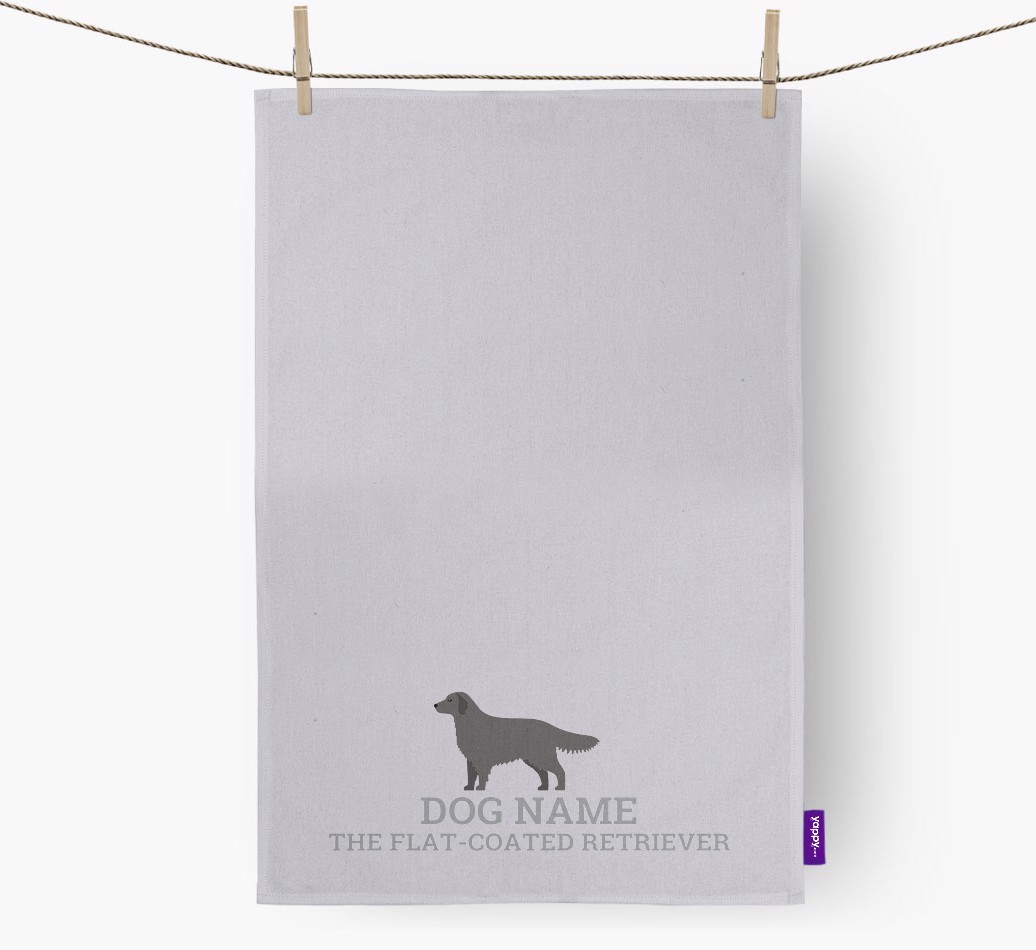 {dogsName} the {breedCommonName}' Dish Towel with {breedFullName} Icon