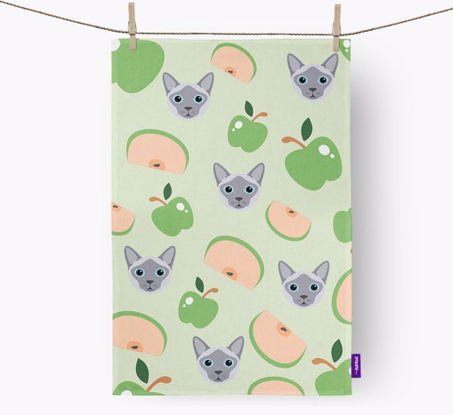 'Fruit Pattern' - Personalized {breedFullName} Dish Towel