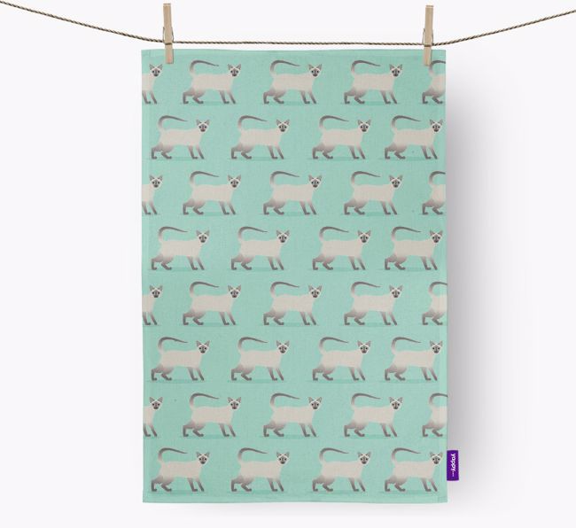 'Yappicon Profile Pattern' - Personalized {breedFullName} Dish Towel