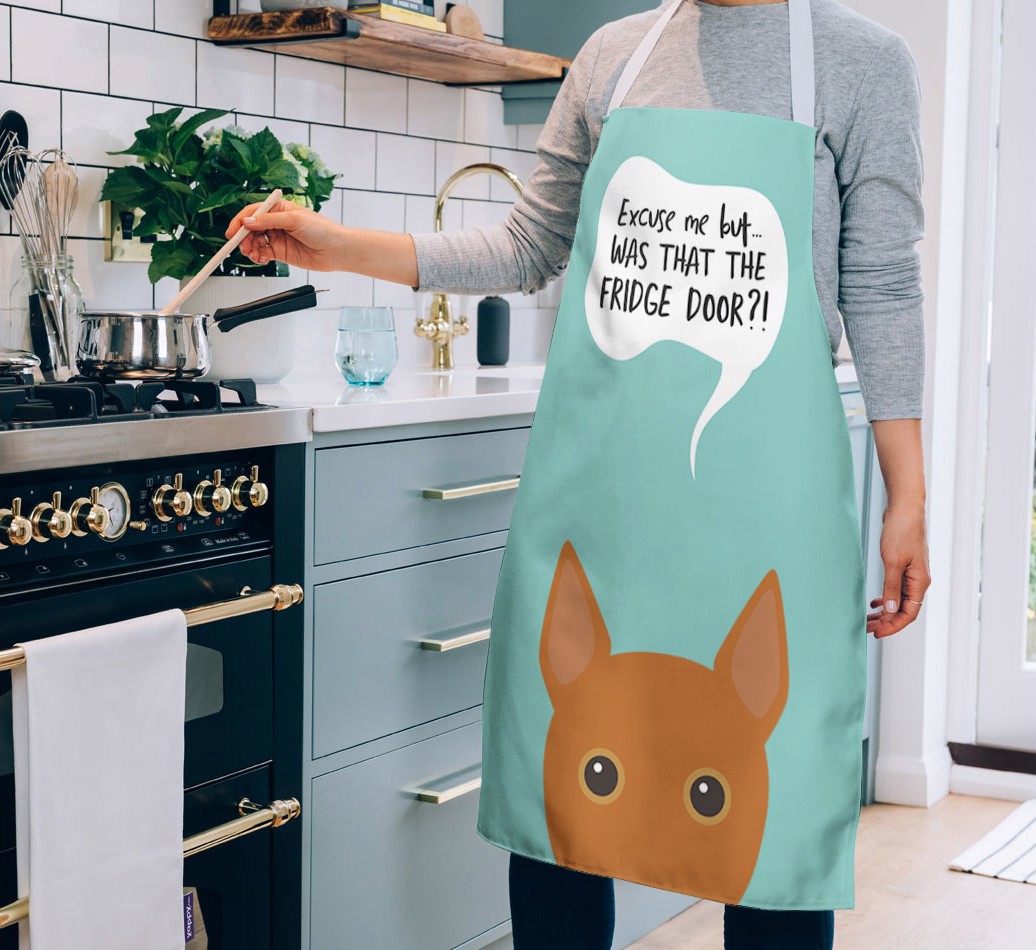 Was That The Fridge Door: Personalized {breedFullName} Apron