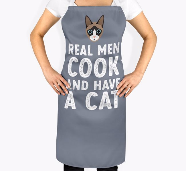 Real Men Cook and Have a Cat: Personalised {breedCommonName} Apron