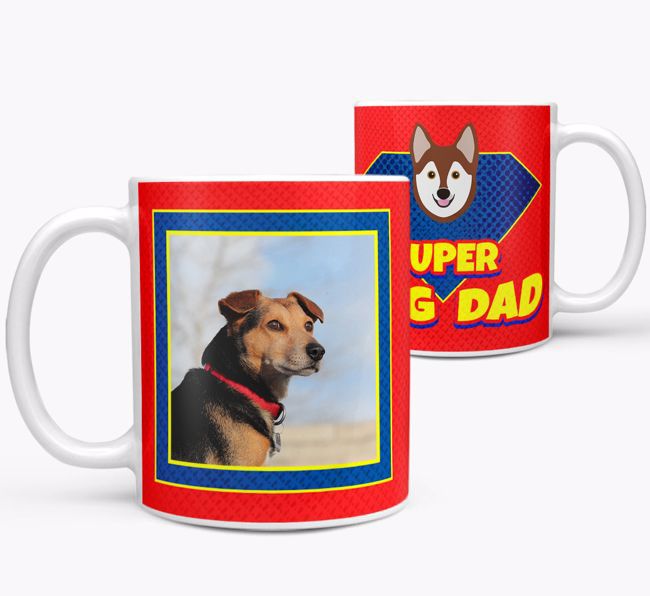 Personalised Photo Upload 'Super Dog Dad' Mug 