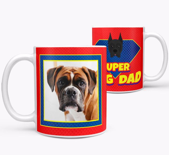 Personalised Photo Upload 'Super Dog Dad' Mug 