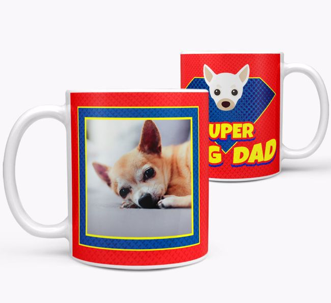 Personalised Photo Upload 'Super Dog Dad' Mug 