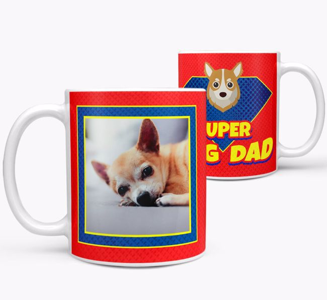 Personalised Photo Upload 'Super Dog Dad' Mug 