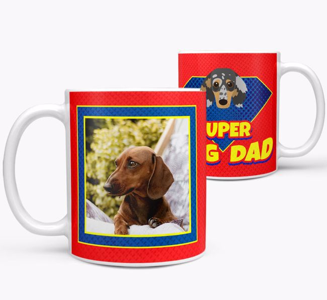 Personalised Photo Upload 'Super Dog Dad' Mug 