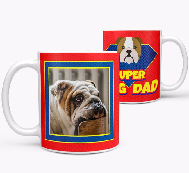 Personalised Photo Upload 'Super Dog Dad' Mug 