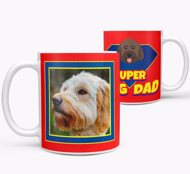 Personalised Photo Upload 'Super Dog Dad' Mug 