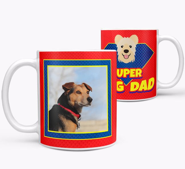 Personalised Photo Upload 'Super Dog Dad' Mug 