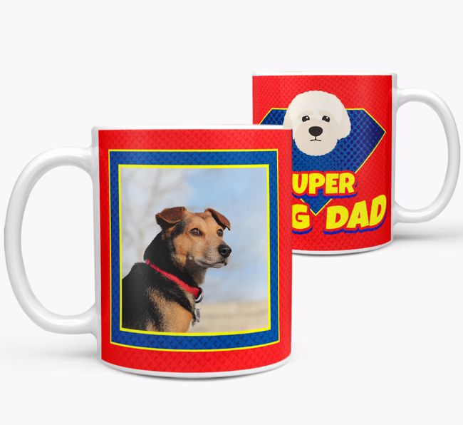 Personalised Photo Upload 'Super Dog Dad' Mug 