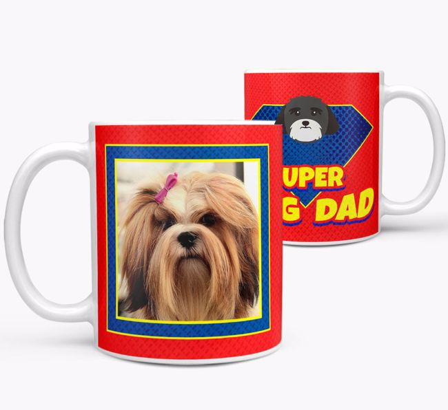 Personalised Photo Upload 'Super Dog Dad' Mug 