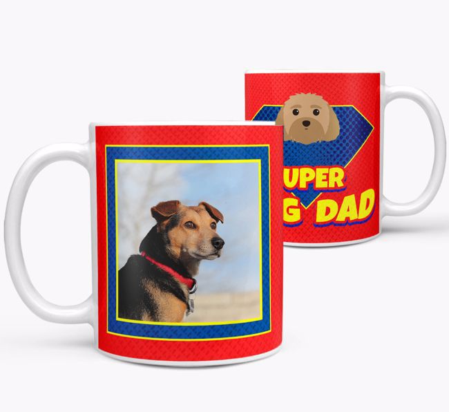 Personalised Photo Upload 'Super Dog Dad' Mug 