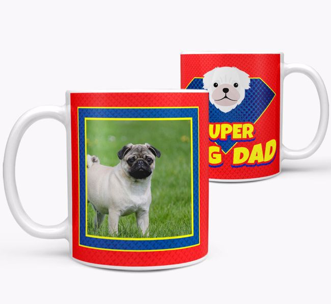 Personalised Photo Upload 'Super Dog Dad' Mug 