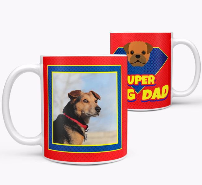 Personalised Photo Upload 'Super Dog Dad' Mug 