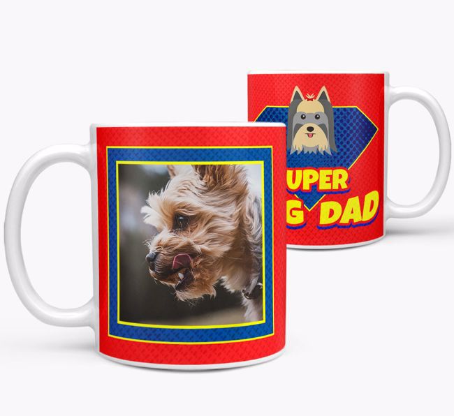 Personalised Photo Upload 'Super Dog Dad' Mug 