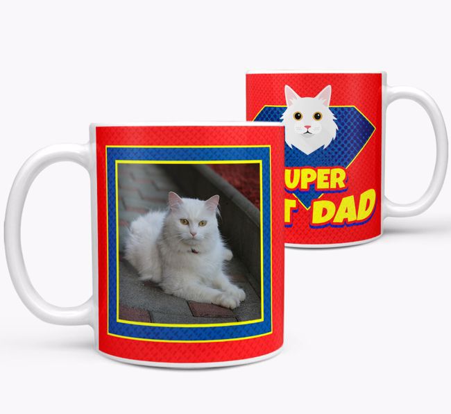 'Super Cat Dad' - Photo Upload Mug with {breedCommonName} Icon