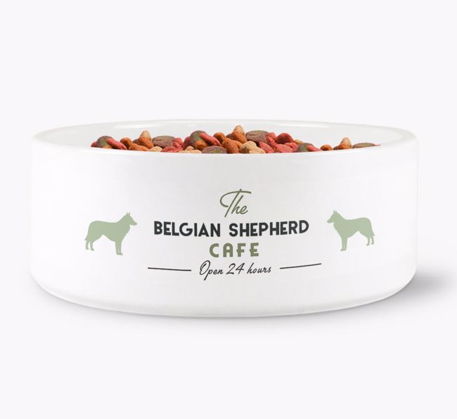 The {breedFullName} Cafe: Personalised Dog Bowl 