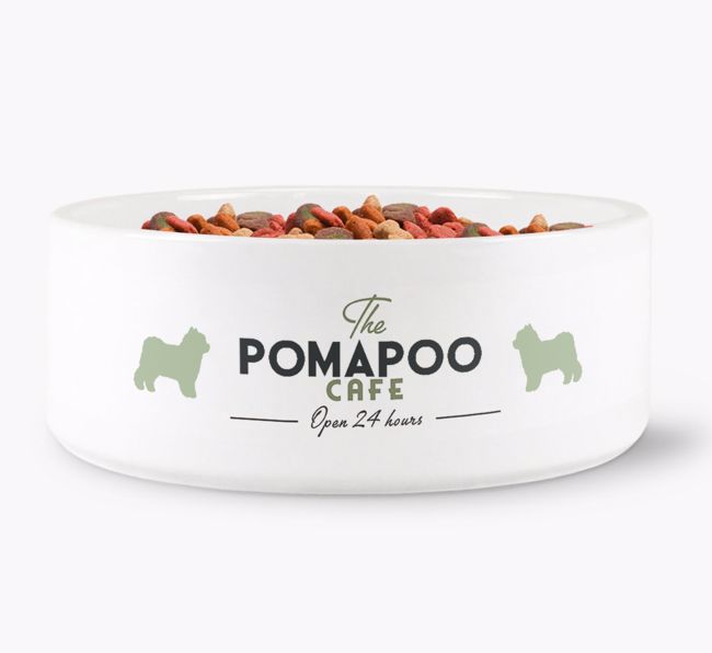 The {breedFullName} Cafe: Personalised Dog Bowl 