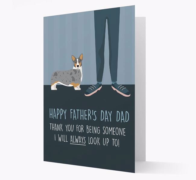 'Happy Father's Day Dad' - Personalized {breedFullName} Father's Day Card