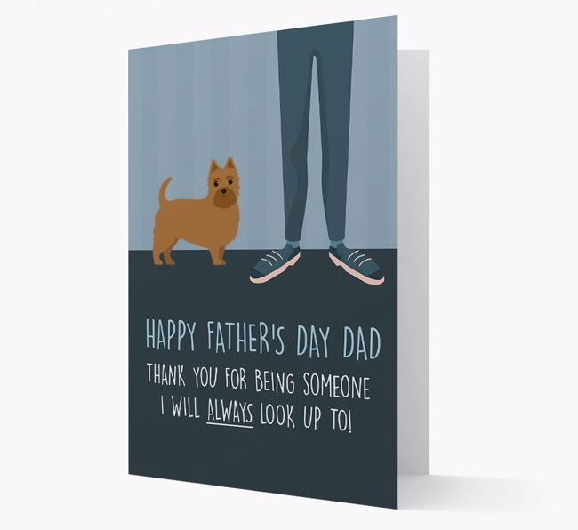 'Happy Father's Day Dad' - Personalized {breedFullName} Father's Day Card