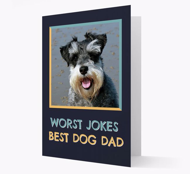 'Worst Jokes Best Dog Dad' - {breedFullName} Photo Upload Card