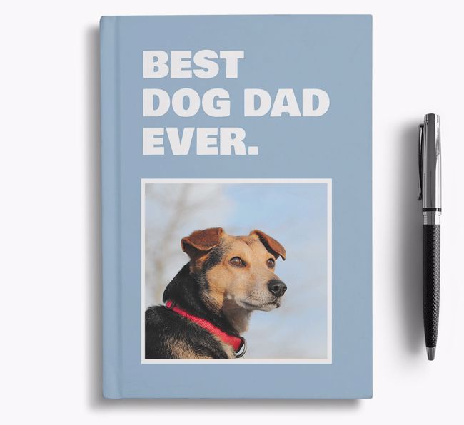 'Best Dog Dad Ever' - Personalised {breedFullName} Notebook