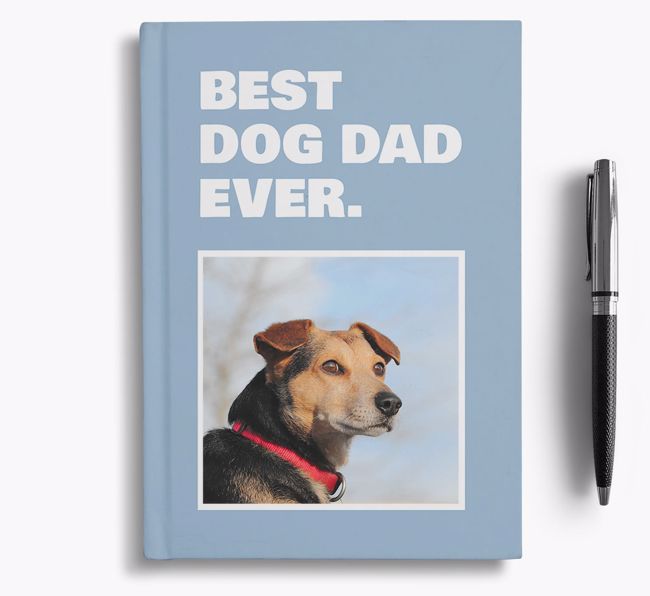 'Best Dog Dad Ever' - Personalized {breedFullName} Notebook