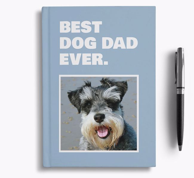 'Best Dog Dad Ever' - Personalised {breedFullName} Notebook