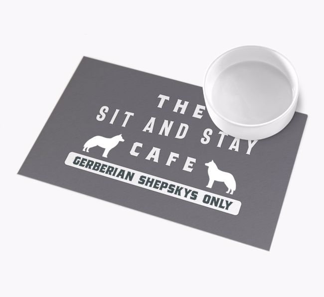 Sit and Stay Cafe: Personalised {breedFullName} Feeding Mat