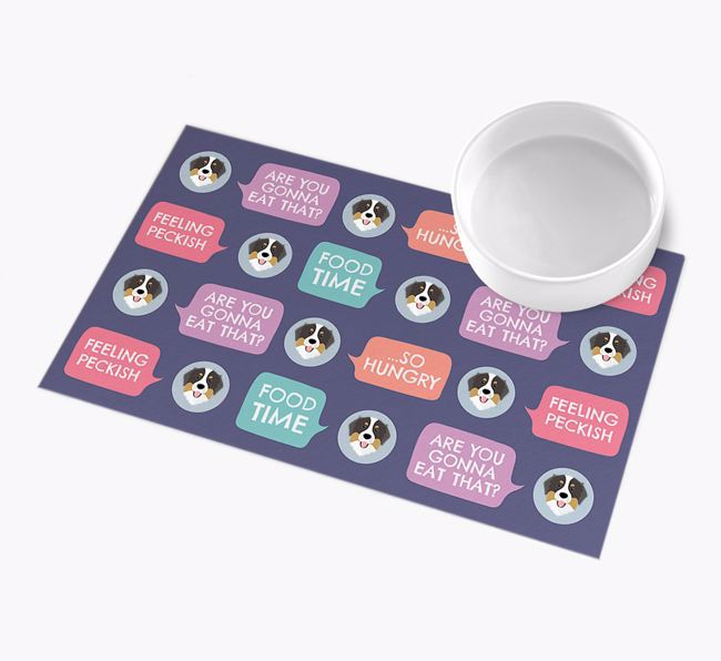 Speech Bubbles: Personalised {breedFullName} Feeding Mat