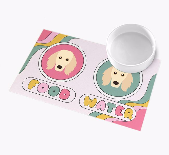 Rainbow Icons: Personalised {breedFullName} Feeding Mat