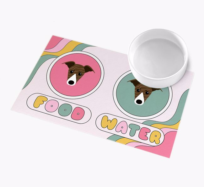 Rainbow Icons: Personalised {breedFullName} Feeding Mat