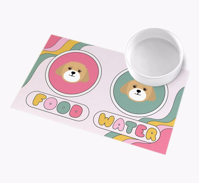 Rainbow Icons: Personalised {breedFullName} Feeding Mat