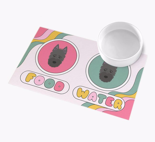 Rainbow Icons: Personalised {breedFullName} Feeding Mat