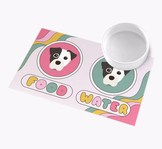 Rainbow Icons: Personalised {breedFullName} Feeding Mat